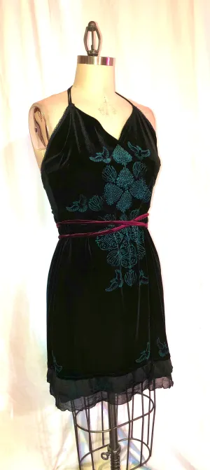 Black Velvet Apron/Halter Top