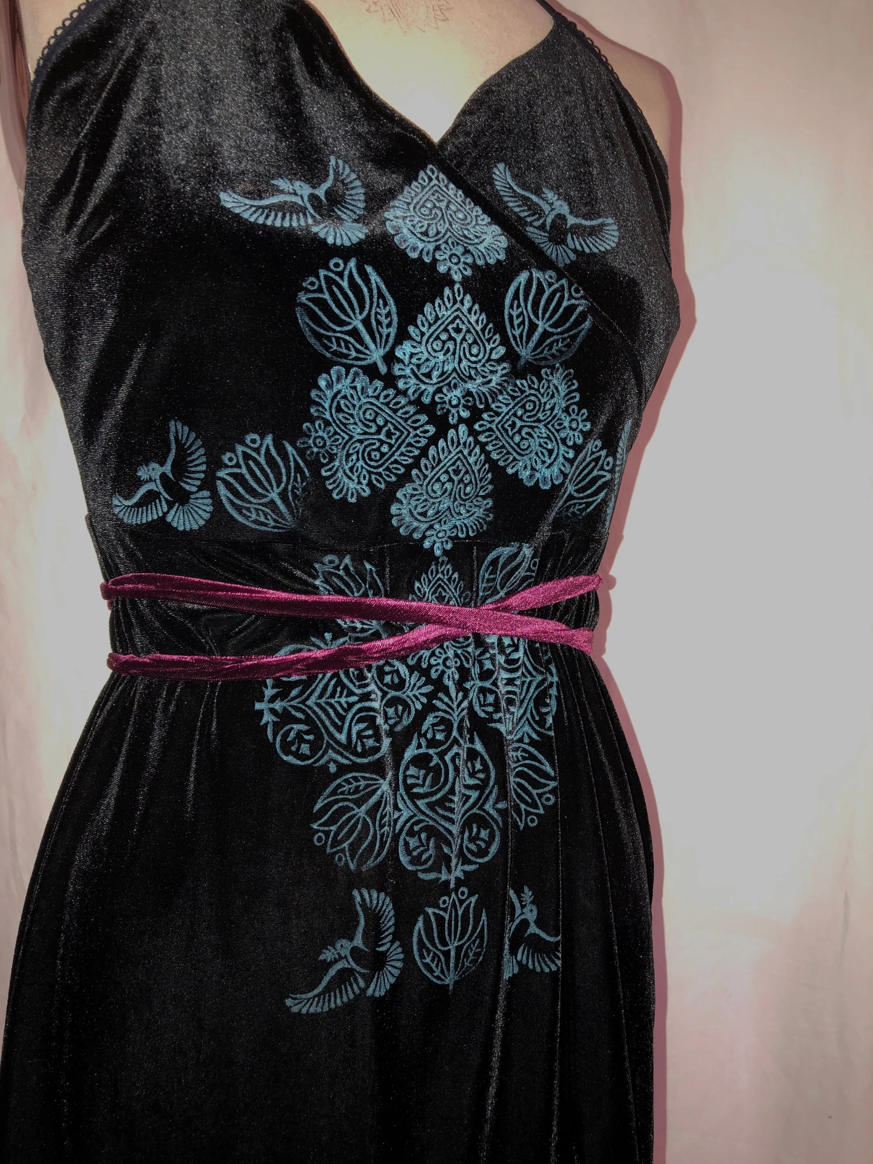 Black Velvet Apron/Halter Top