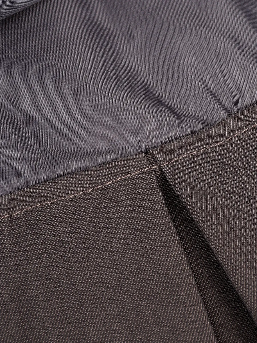 Blue Badge Shirt with Tie   Gray Vest   Skirt 3-Piece Set