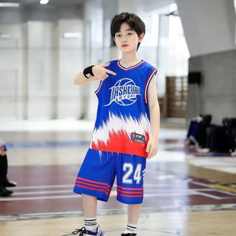 Boys Blue Basket ball Sports Set