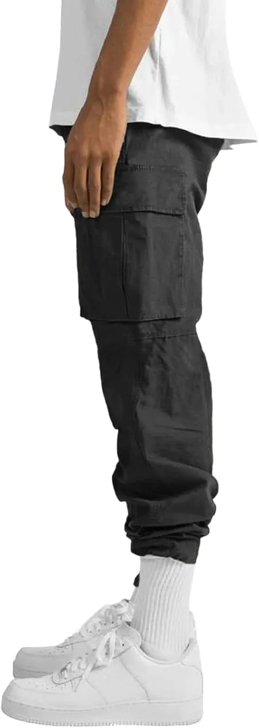 Cargo Trousers for Men Pants Hip Hop Letter Printed Street Hip Hop Jogging Sweatpants Casual Elastic Waist Trousers