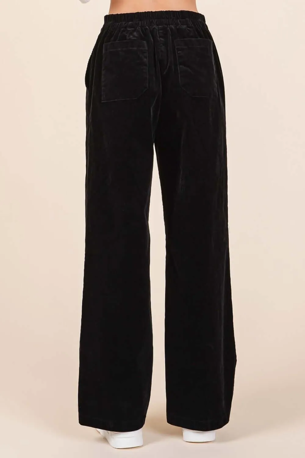 Corduroy Back Elastic Waist Pants – Comfortable & Stylish