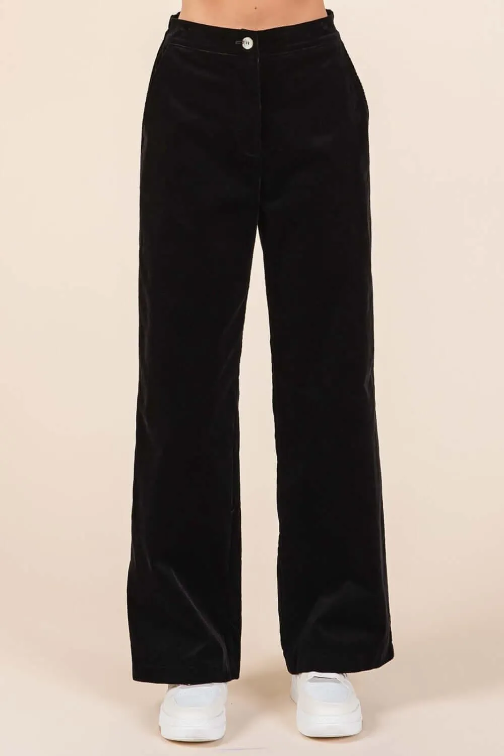 Corduroy Back Elastic Waist Pants – Comfortable & Stylish