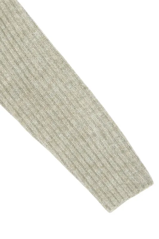 Cropped Mock Neck Ribbed Sweater (Options)