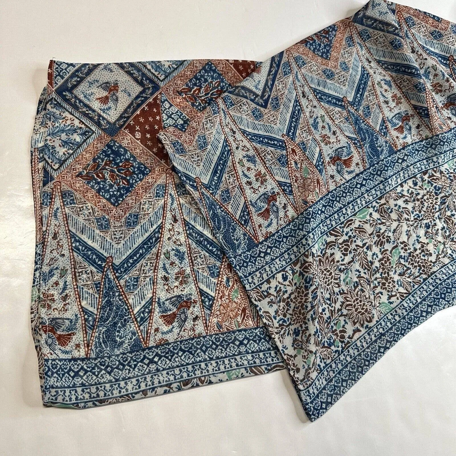 Elevenses Wide Leg Pants Sz 0 Seaflower Pattern Sheer Flowy Boho Anthropologie