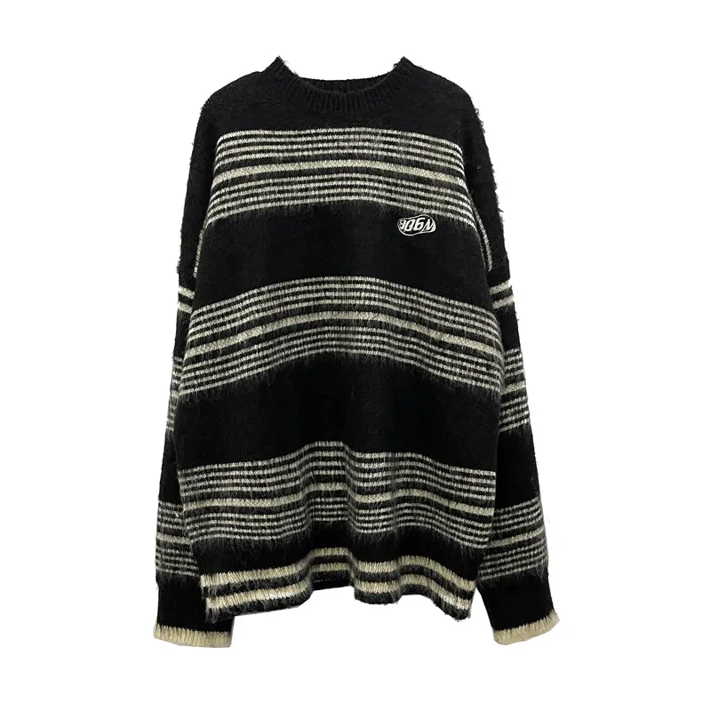 FATEE Striped Loose Sweater