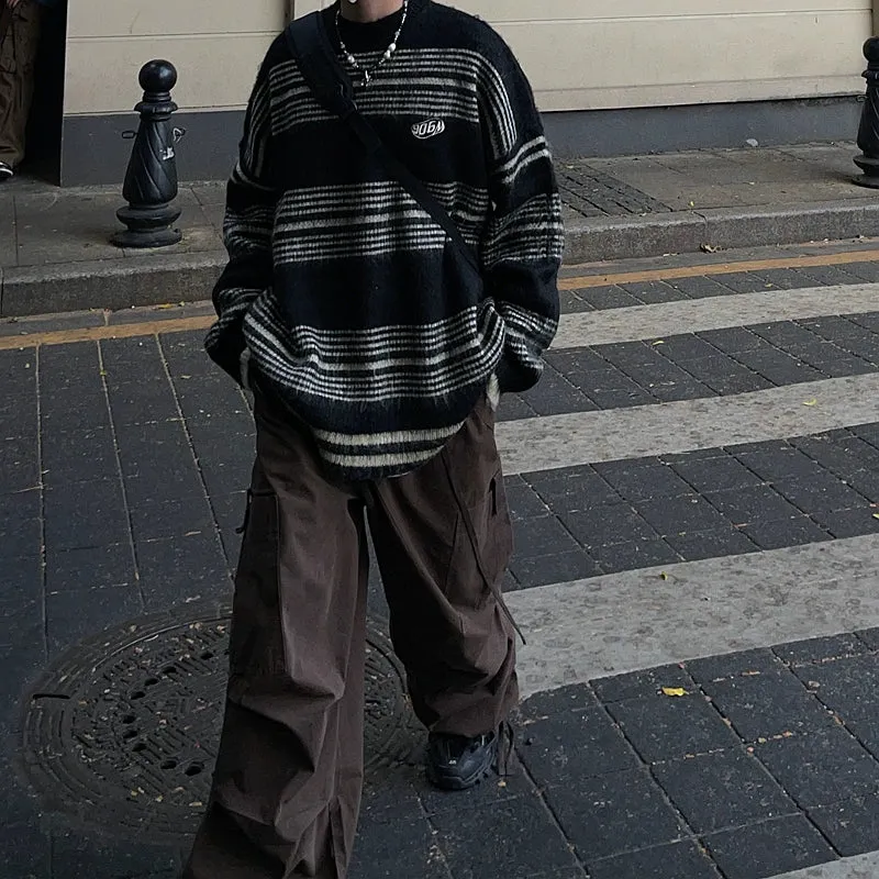 FATEE Striped Loose Sweater