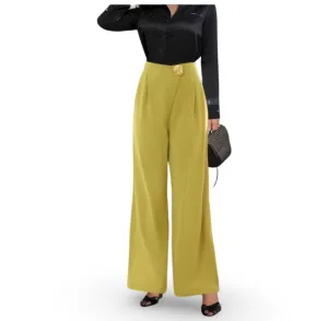 Lime flowy pants
