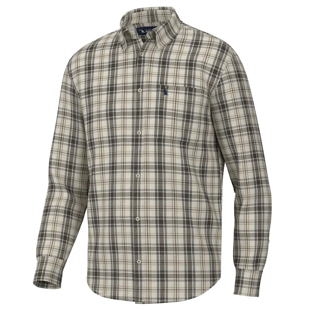 Local Boy Crawford Dress Shirt- Beige/Wine/Dark Slate