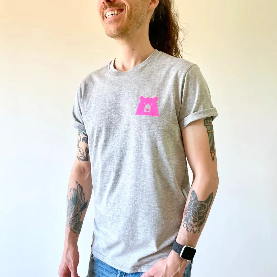 Mascot Tee (Heather Grey   Hot Pink)