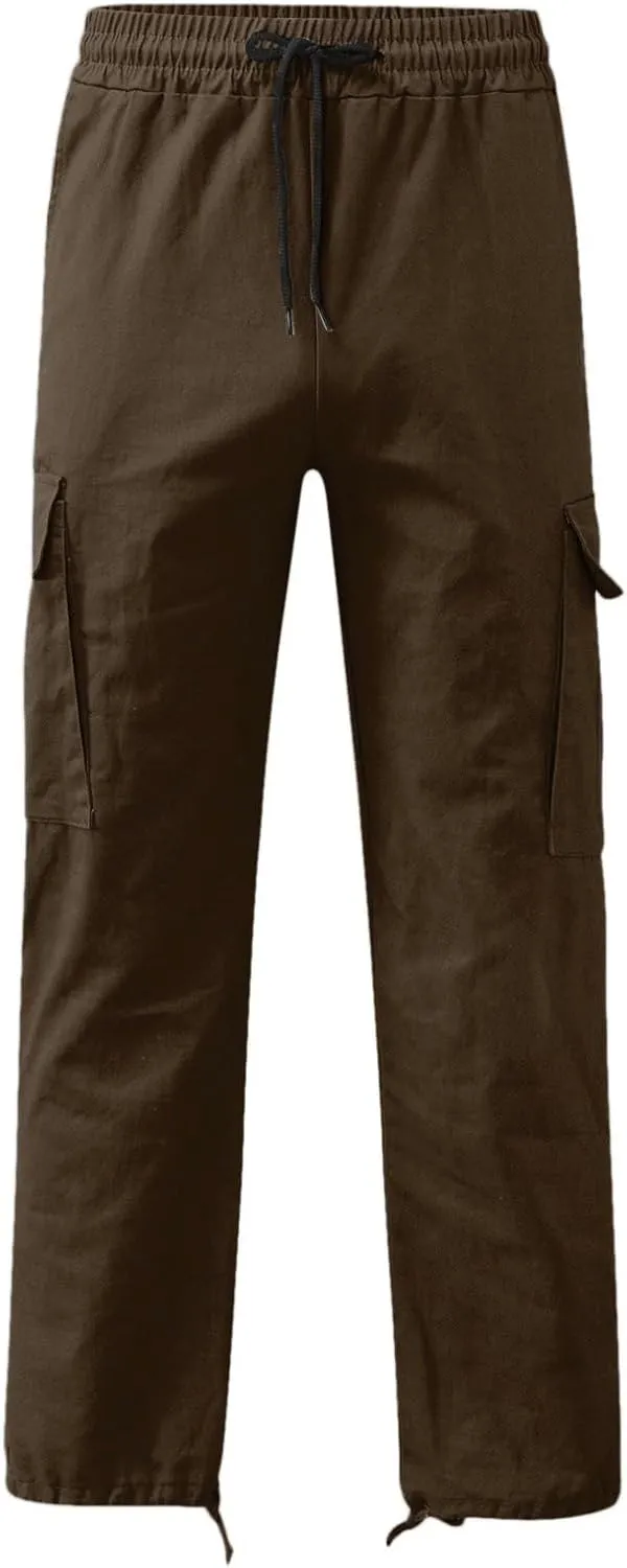 Mens Tactical Pants Cargo Sweatpants Heavyweight Baggy Pants with Pockets Joggers Pant Athletic Trousers