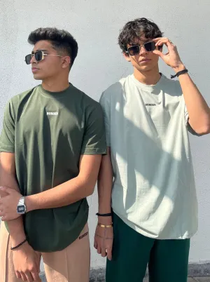 Minimal Burger Logo : Round Neck Regular Tee For Men