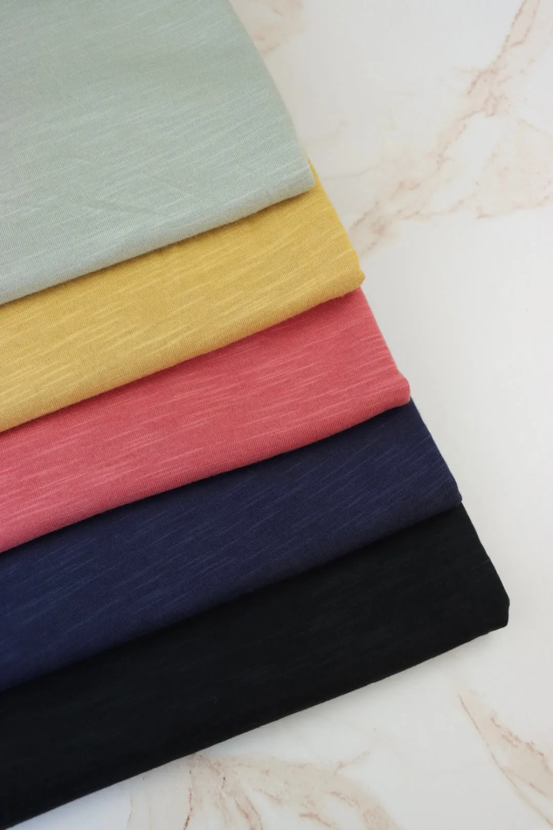 Mint Sage Cotton Modal Slub Jersey Knit