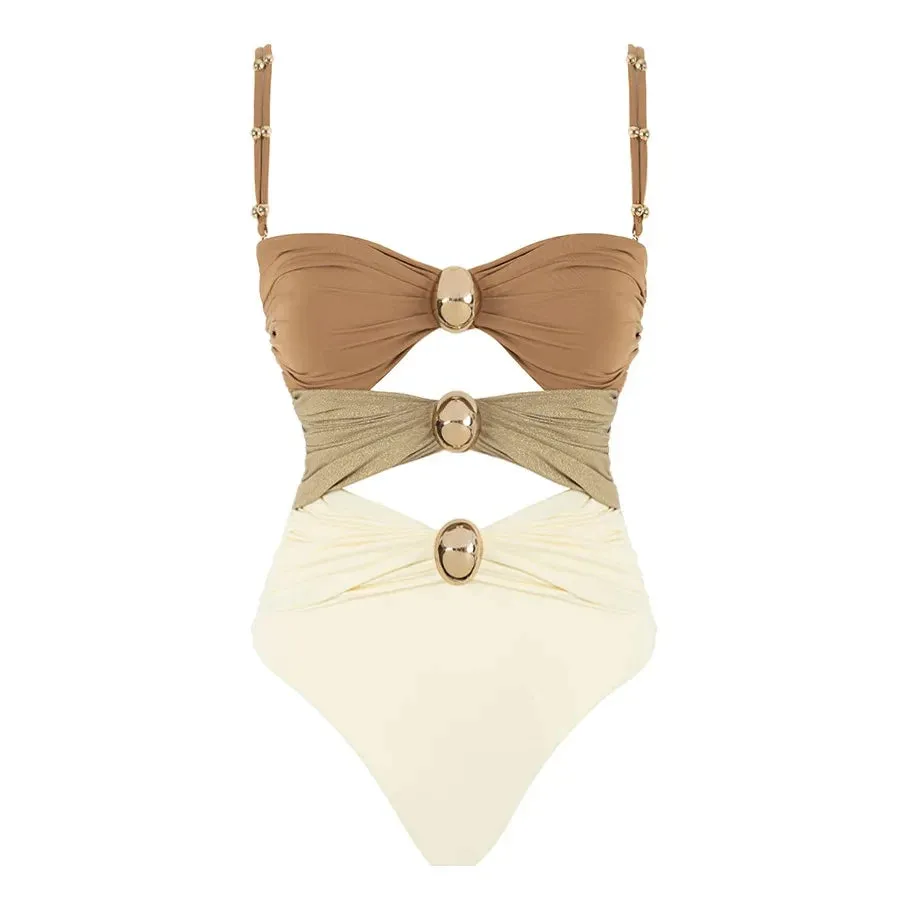 One Piece Cut Out Monokini and Cover up