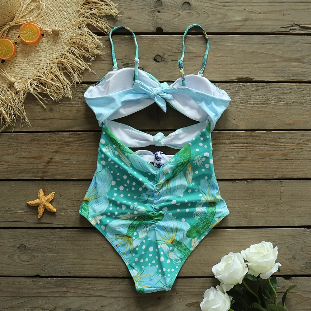 One Piece Cut Out Monokini and Cover up