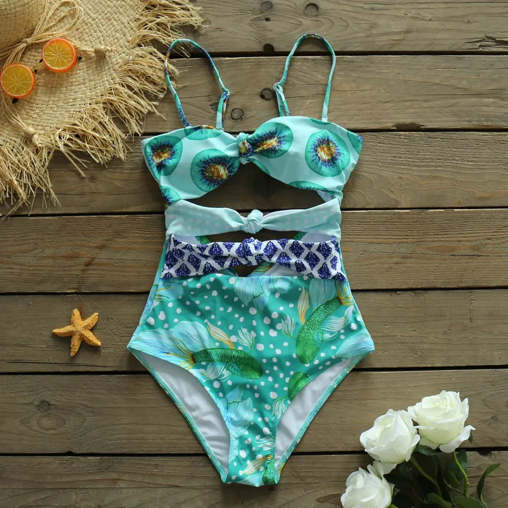One Piece Cut Out Monokini and Cover up
