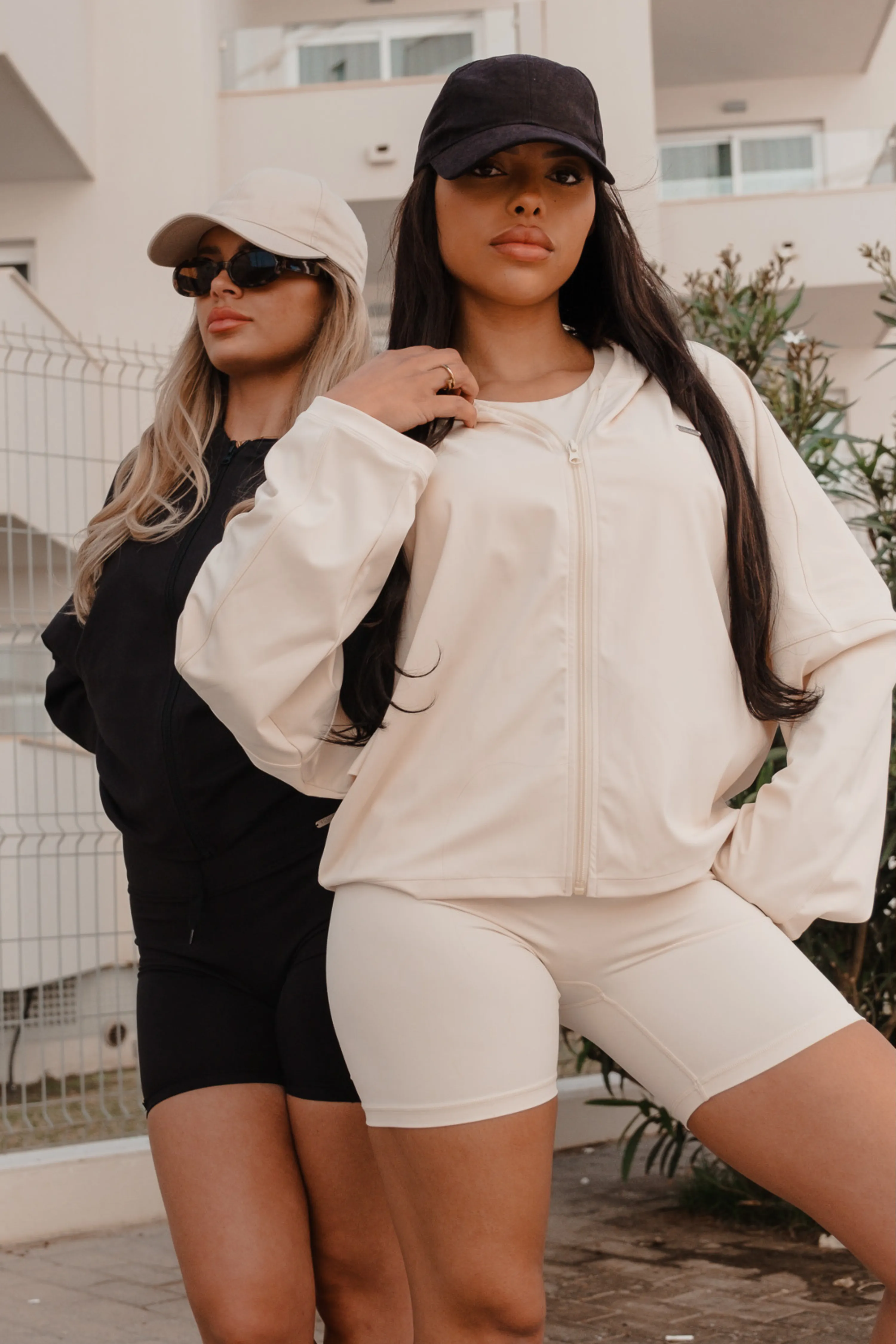 Oversized Light Zip Through Jacket Vanilla
