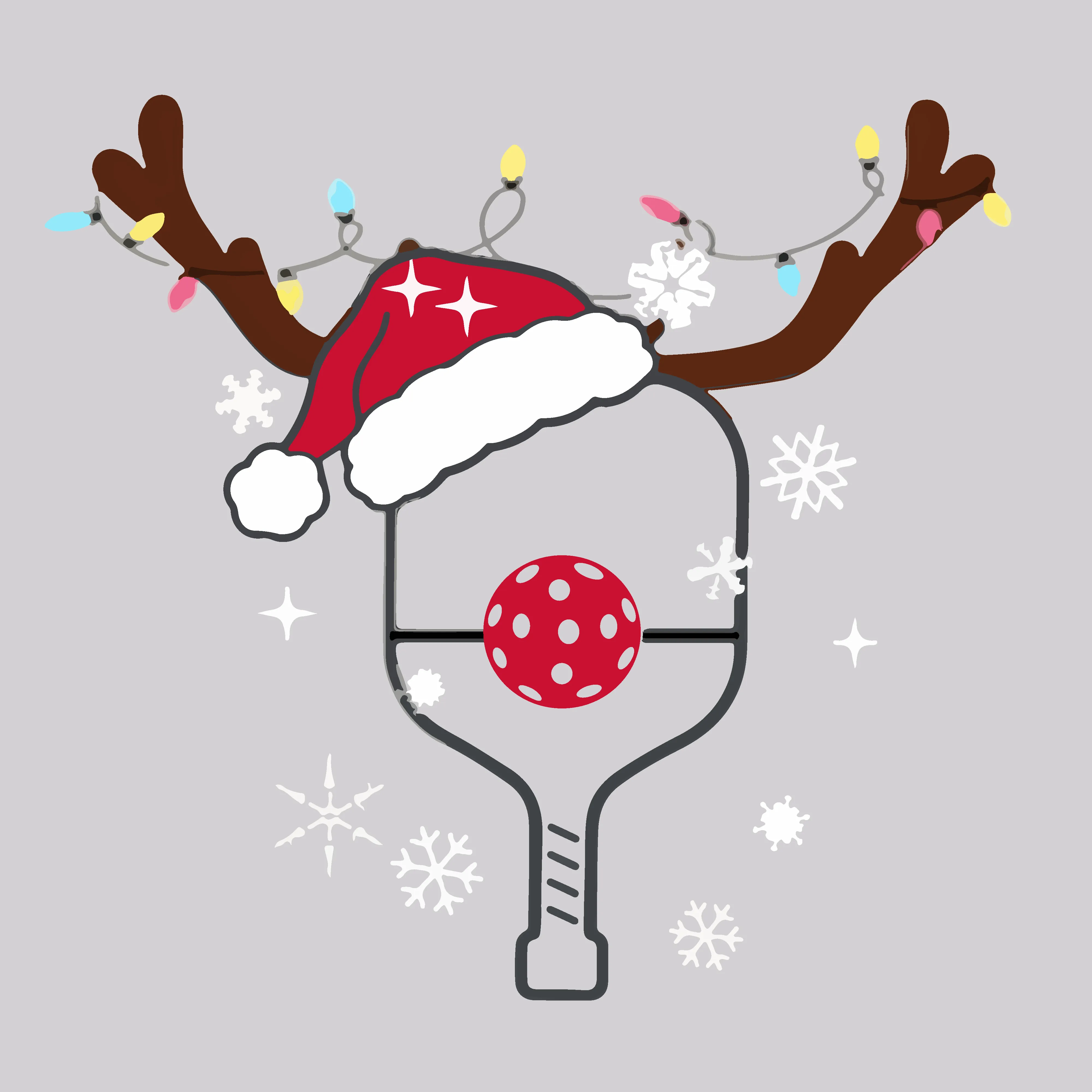 Rudolph The Pickling Reindeer Paddle | Women’s Short Sleeve Crewneck Pickleball Shirts | 100% Polyester
