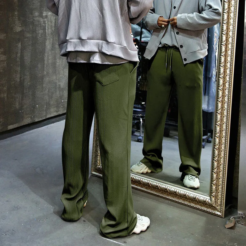 Samuele - Comfortable Spandex Ribbed Pants