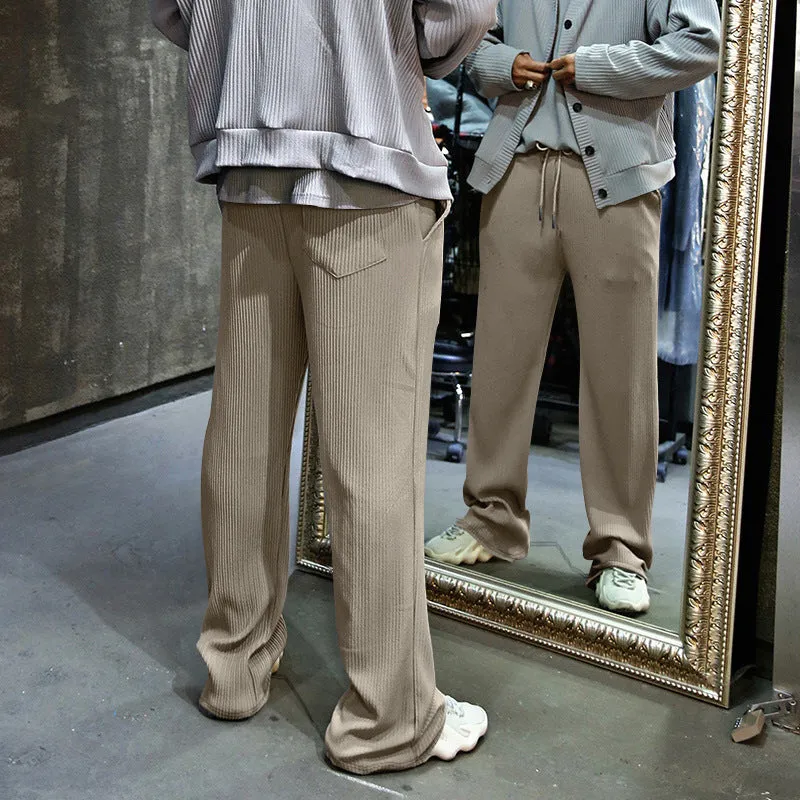 Samuele - Comfortable Spandex Ribbed Pants