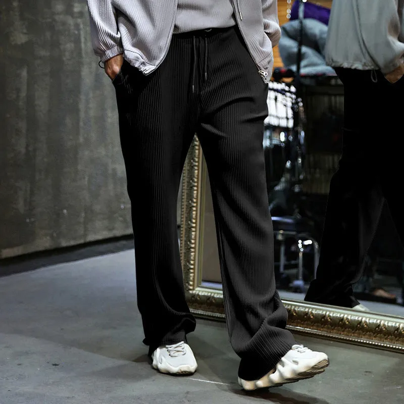 Samuele - Comfortable Spandex Ribbed Pants