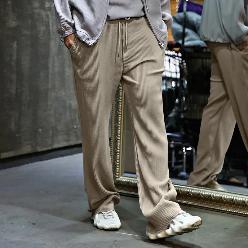 Samuele - Comfortable Spandex Ribbed Pants