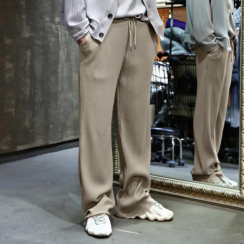 Samuele - Comfortable Spandex Ribbed Pants