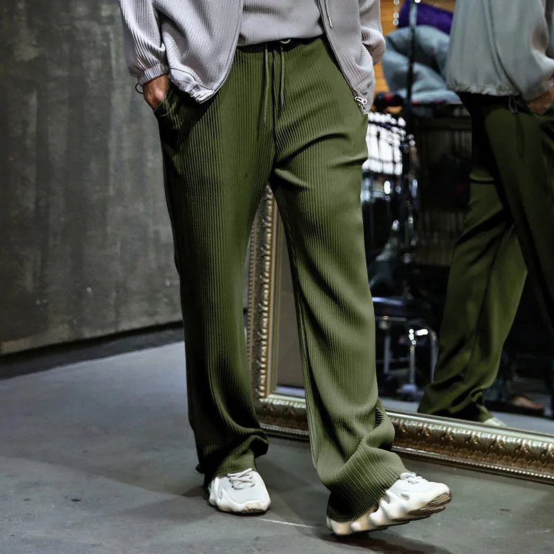 Samuele - Comfortable Spandex Ribbed Pants