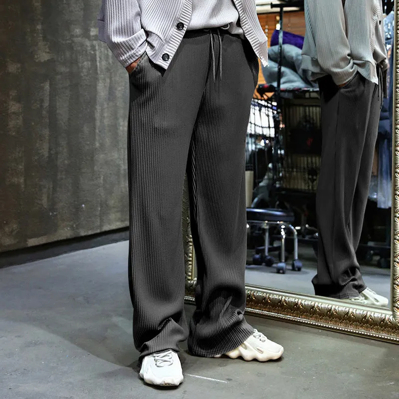 Samuele - Comfortable Spandex Ribbed Pants