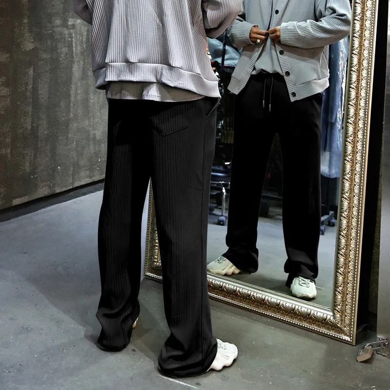 Samuele - Comfortable Spandex Ribbed Pants