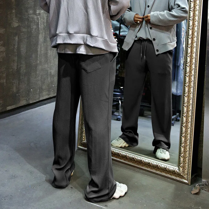 Samuele - Comfortable Spandex Ribbed Pants
