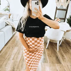 Saved by Grace Co. In My Pregnant Era Minimal Tee