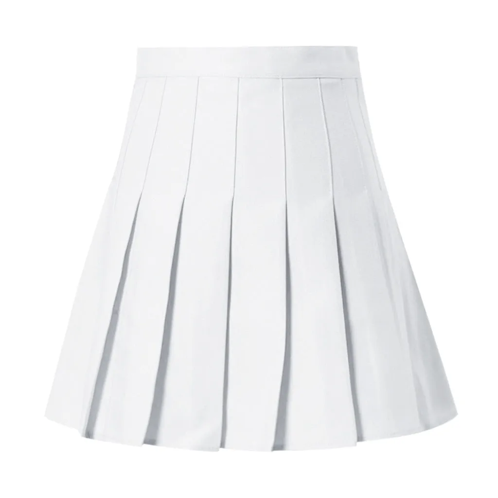 Skirt Solid Color High Waist - Mini Skirts