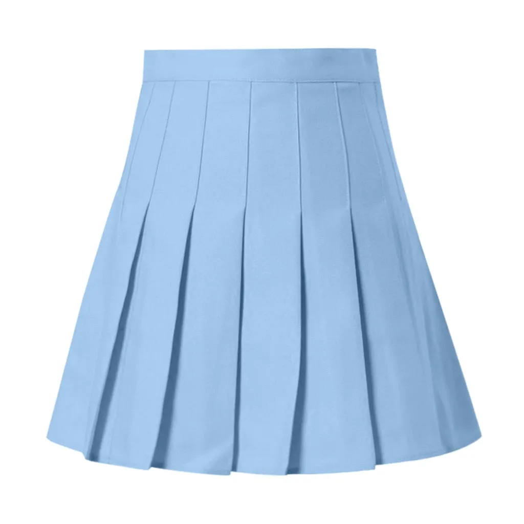 Skirt Solid Color High Waist - Mini Skirts