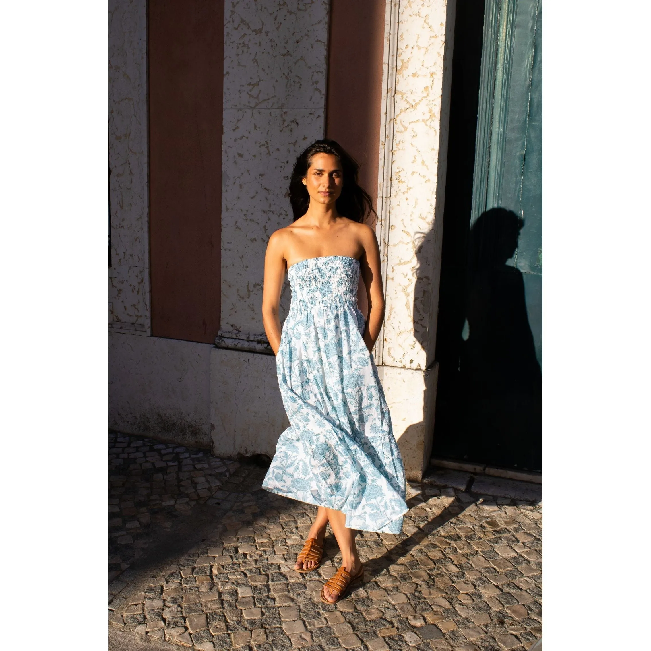 SZ Blockprints Mira Dress in Isa Print
