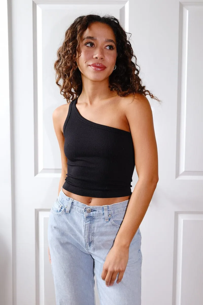 Tai One Strap Ribbed Seamless Top