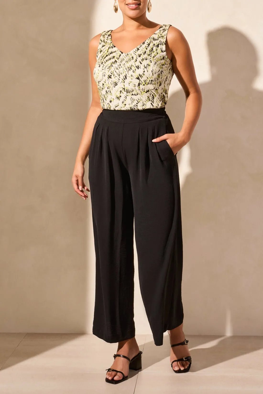 Tribal Black Flowy Pants