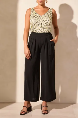 Tribal Black Flowy Pants