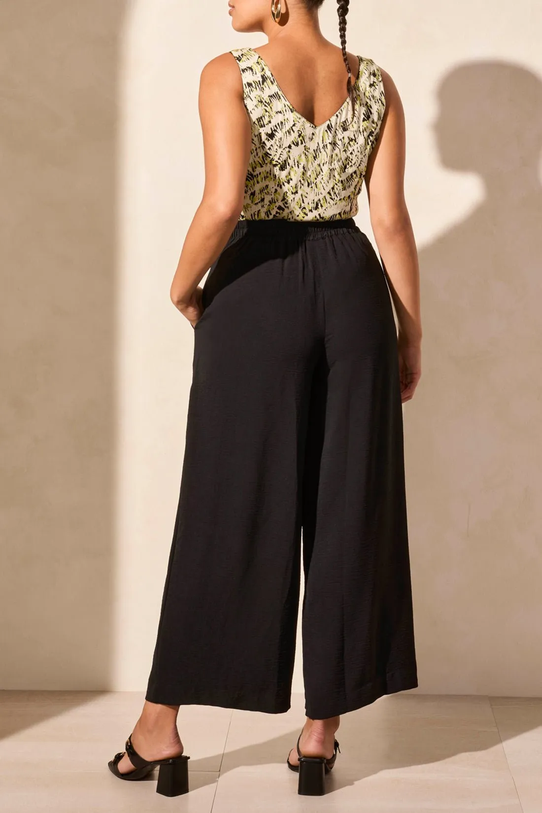 Tribal Black Flowy Pants