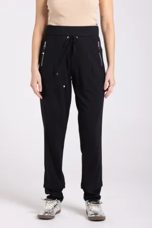 Two T's Ponte Panelled Pant Black