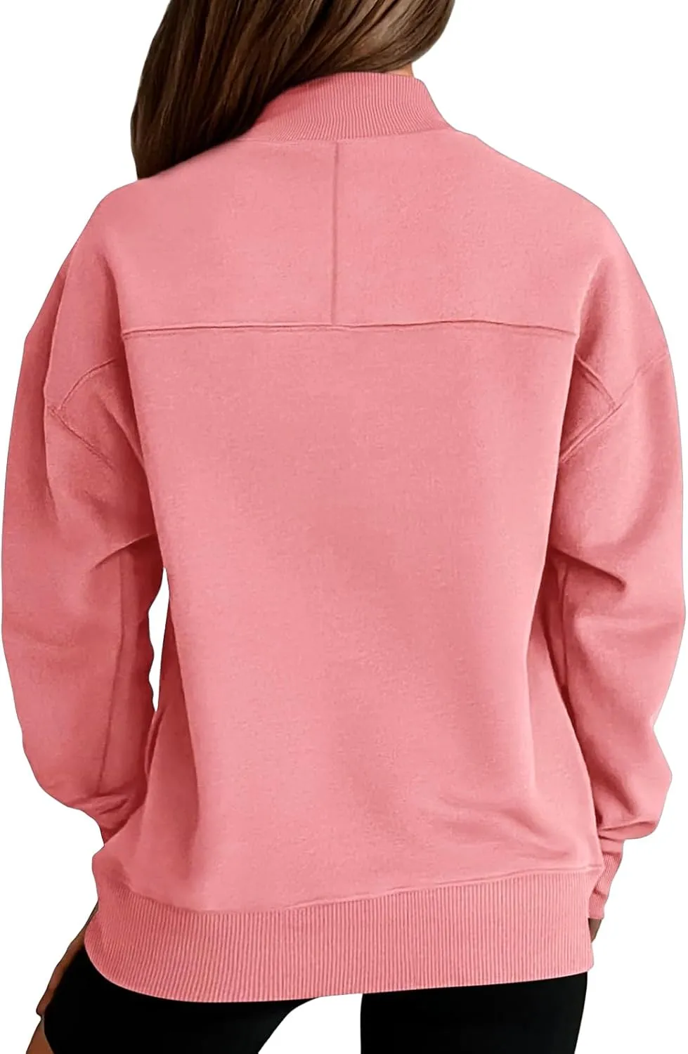 Womens Oversized Sweatshirts Casual Solid Tops Crew Neck Loose Pullover Sweaters Comfy Fashion Fall 2024 Clothes
