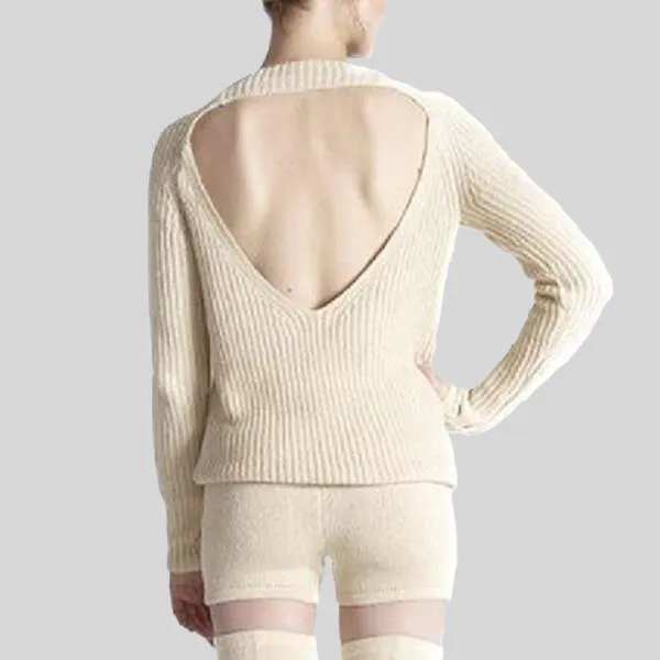 YALIVTA "AMO" OPEN BACK SWEATER, ADULT - #YAL126