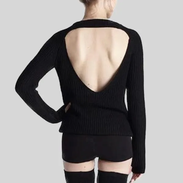 YALIVTA "AMO" OPEN BACK SWEATER, ADULT - #YAL126